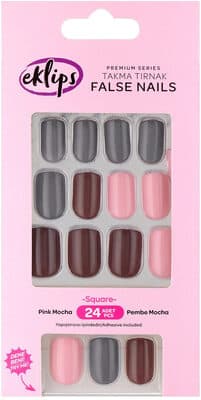 Eklips Takma Tırnak Pembe Mocha 24'lü