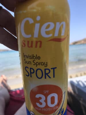 Spray solaire transparent