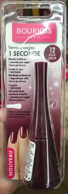 Vernis à ongles 1 seconde n°12 Rouge Obscur