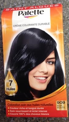 Crème colorante durable 7 huiles Noir bleuté 909