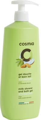Cosmia gel douche et bain lait hydratant a l'amande douce