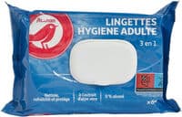 Lingettes hygiène adulte 3 en 1