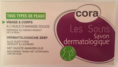 Savon dermatologique visage & corps à l'huile d'amande douce