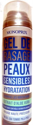 Gel de rasage peaux sensibles