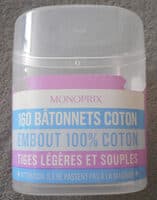 160 bâtonnets coton