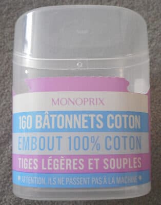 160 bâtonnets coton