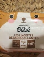 Les Lingettes débarbouillantes x40