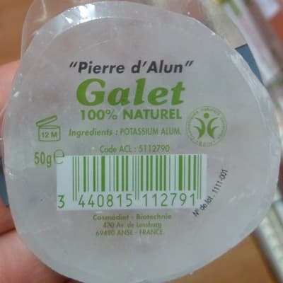 "Pierre d'alun" Galet 100% naturel