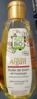 Précieux argan Huile de bain et massage