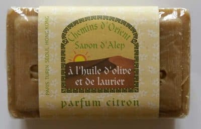 Savon d'Alep à l'huile d'olive et de laurier parfum citron