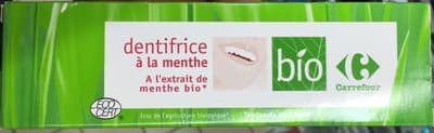 Dentifrice à la menthe à l'extrait de menthe bio