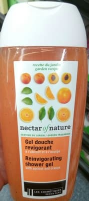 Gel douche revigorant à l'abricot et à l'orange