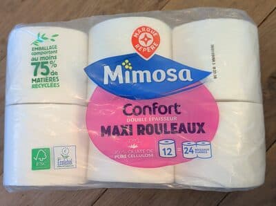 12 maxi rouleaux confort double épaisseur