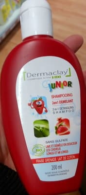 Shampooing 2 en 1 démêlant Fraise Grenade Lait de coton