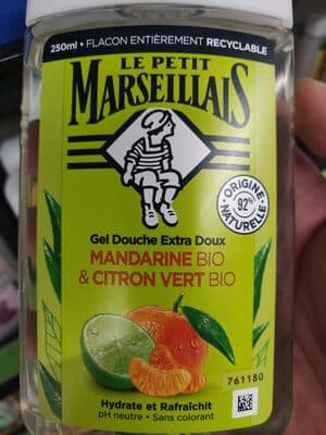 Gel douche extra doux mandarine & citron vert bio