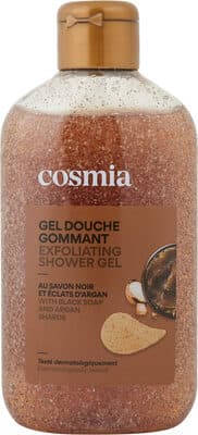 Gel douche gommant au savon noir et éclats d'argan