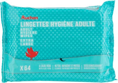 Lingettes hygiène adulte