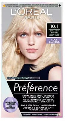 L'Oréal Paris Préférence Cool Blondes 10.1 Extra Licht Asblond Permanente Haarkleuring
