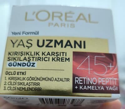 L'Oréal Paris Yaş Uzmanı 45+ Retino Peptit Kırışıklık Karşıtı Sıkılaştırıcı Gündüz Kremi