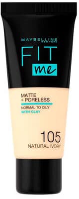 Maybelline New York Fit Me Matte & Poreless 105 Natural Ivory Foundation