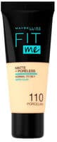 Maybelline New York Fit Me Matte & Poreless 110 Porcelain Foundation