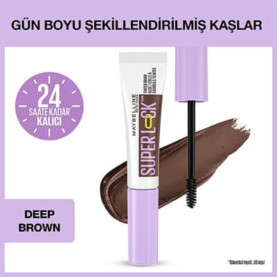 Maybelline New York Super Lock Brow Glue Kaş Sabitleyici Maskara Deep Brown