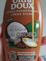 Après shampooing crème riche au beurre de cacao et huile de coco