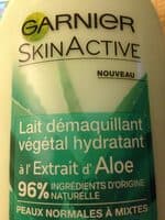 Lait Démaquillant végétal hydratant à l'Extrait d'Aloe