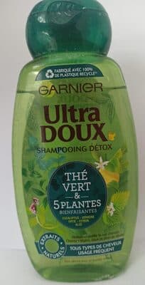 Garnier Ultra Doux Shampooing Détox Thé Vert et 5 Plantes Bienfaisantes
