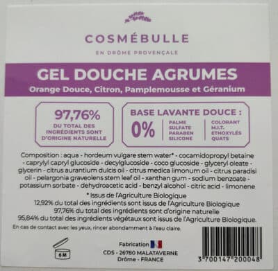 Gel douche agrumes