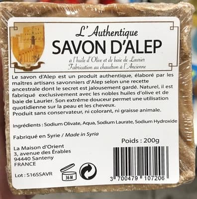 L'Authentique Savon d'Alep