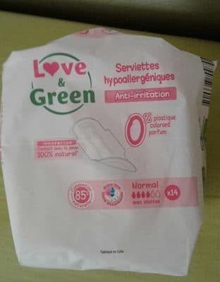 Serviettes hypoallergéniques anti-irritation Normal