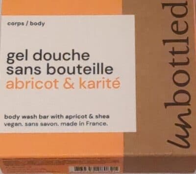 gel douche sans bouteille abricot & karité