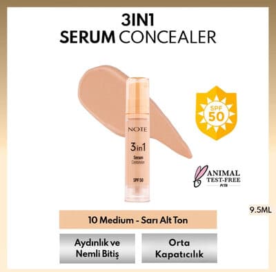 Note 3in1 Serum Concealer 10 Medium