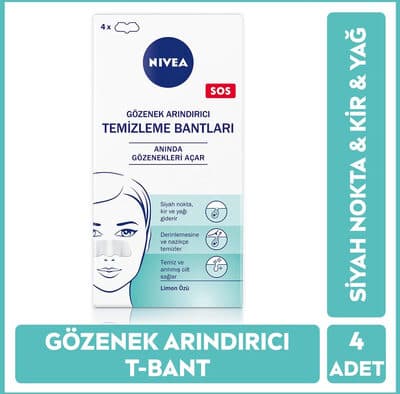 Nivea Siyah Nokta Temizleyici ve Gözenek Arındırıcı Burun T-Bant 1 Kutu