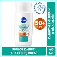 Nivea Derma Skin Clear UV Fluid 50+SPF Akne Karşıtı Yüz Güneş Kremi 40 ml