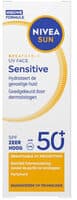 NIVEA Sun Breathable Uv Face Sensitive SPF50+ Zonnecrème