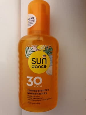 sun dance 30 transparentes sonnenspray