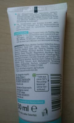 Clear 2 in 1 Peelingmaske - Heilerde Bio-Grüntee