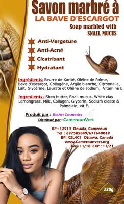 SAVON MARBRE A LA BAVE D'ESCARGOT