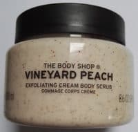 The body shop crème exfoliante corps pêche de vigne
