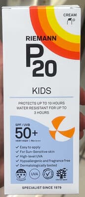 P20 Kids SPF50+ Zonnebrandcrème