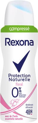 Rexona Déodorant Femme Spray Antibactérien Protection Naturelle Floral 48H 100ml