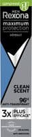 REXONA MEN Déodorant Homme Spray Anti-Transpirant Compressé Maximum Protection Clean Scent 100ml