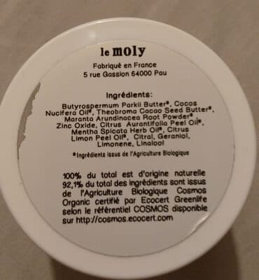 Déodorant crème menthe citron vert