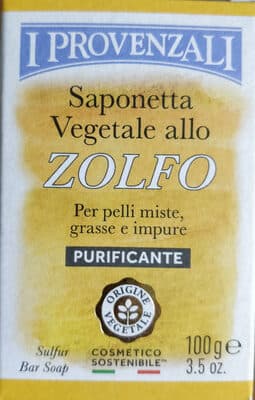 saponetta vegetale allo zolfo purificante