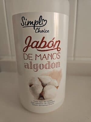 jabón de menos algodon