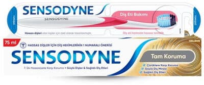 Sensodyne Tam Koruma Diş Macunu 75 ml + Diş Eti Bakımı Fırçası