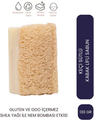 Let'scrub Doğal Kabak Lifli Keçi Sütlü Sabun 130 gr