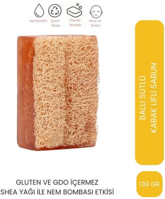 Let'scrub Doğal Kabak Lifli Ballı Sütlü Sabun 130 gr